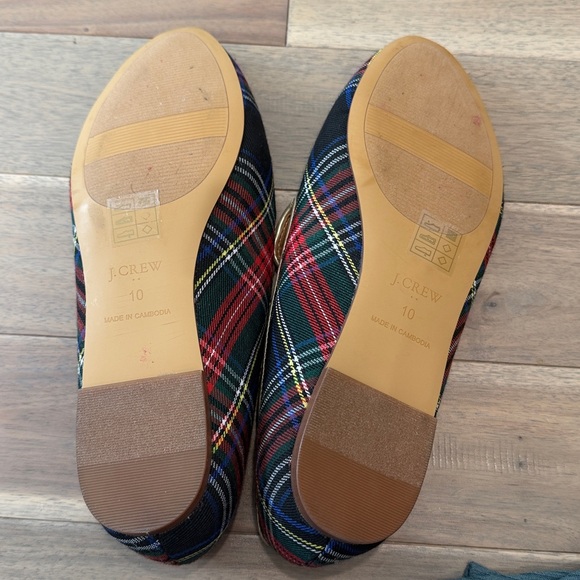 J. Crew Women's Tartan Plaid Loafers - Red, Green, and Blue - Picture 6 of 6